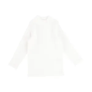 Lil Legs Ribbed Mock Neck - Winter White