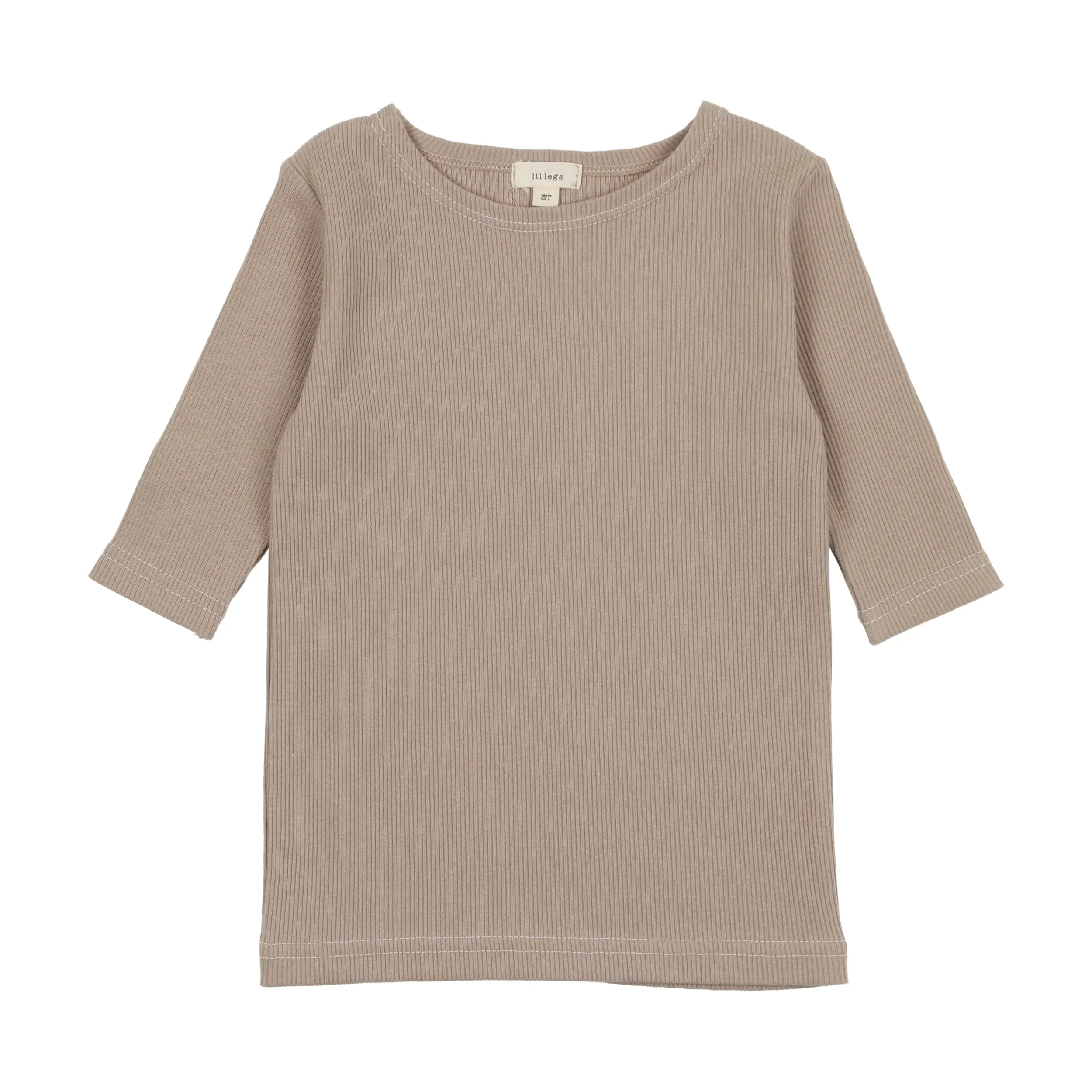 Lil Legs Three Quarter Sleeve T-Shirt - Taupe