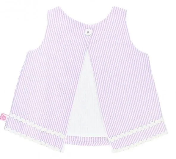Lilac Seersucker Swing Top