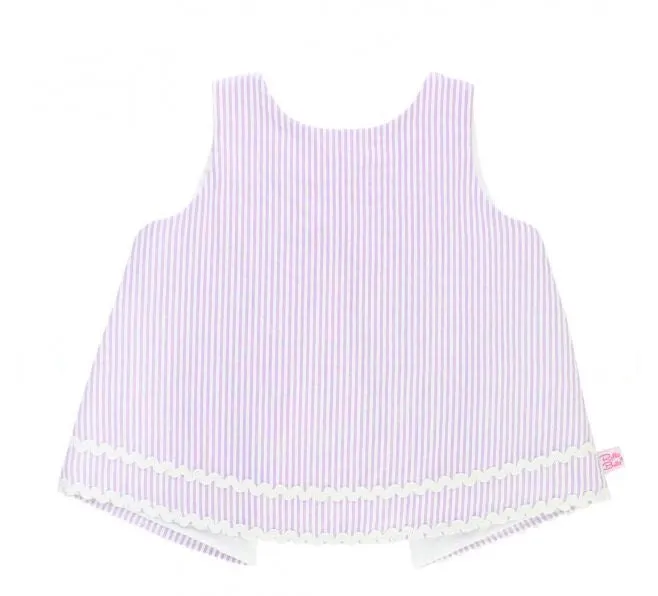 Lilac Seersucker Swing Top
