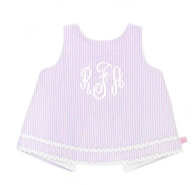 Lilac Seersucker Swing Top