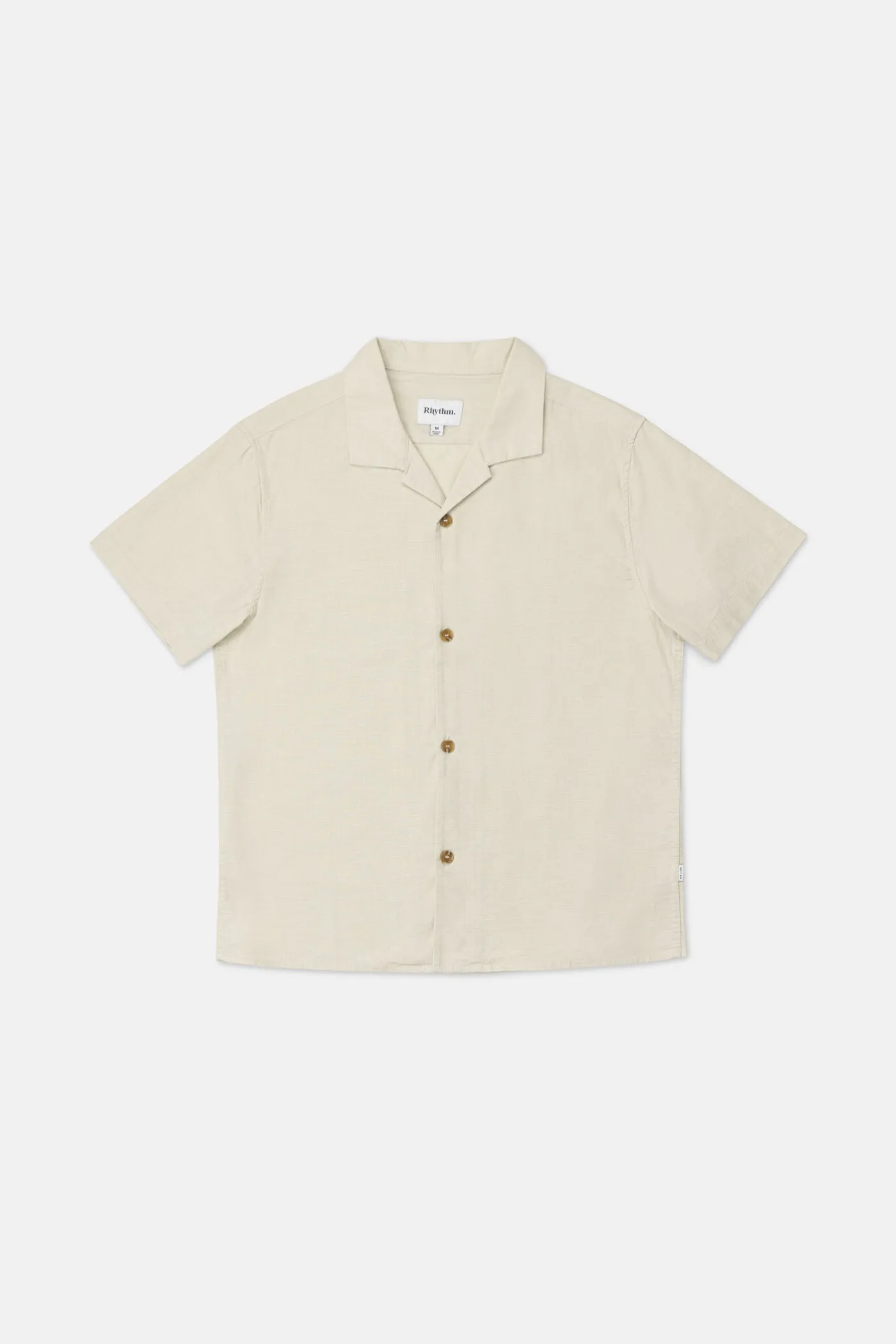 Linen Cuban Ss Shirt Bone