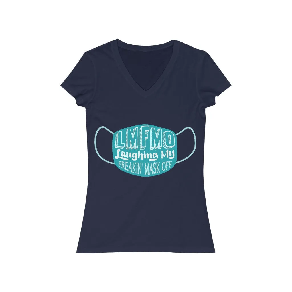 LMFMO Women's Jersey Short Sleeve V-Neck Tee
