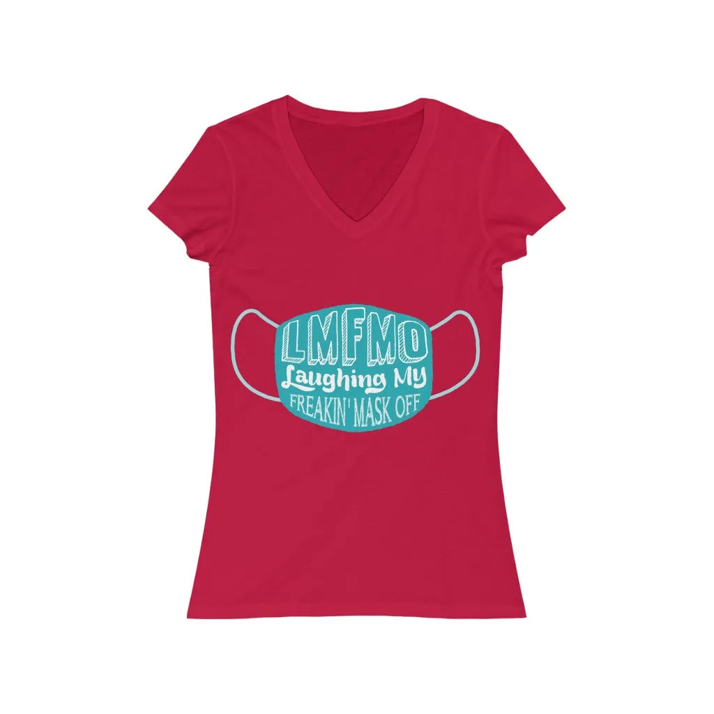 LMFMO Women's Jersey Short Sleeve V-Neck Tee