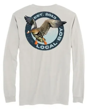 Local Boy Long Sleeve Speckled Shirt Silver