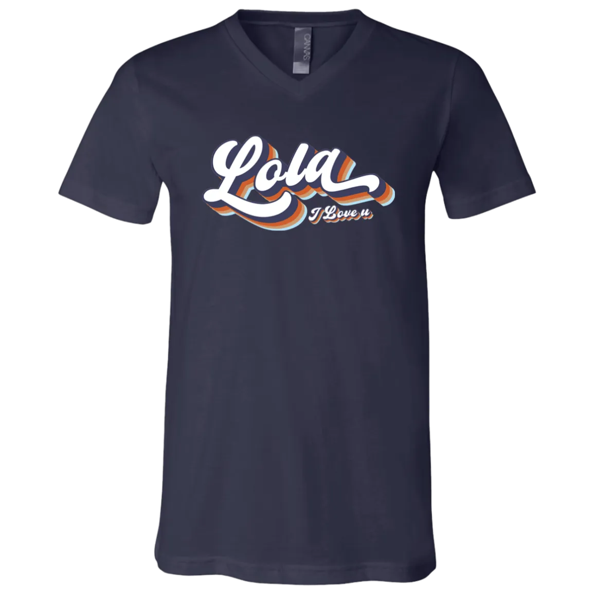 Lola I Love U Unisex Jersey V-Neck T-Shirt