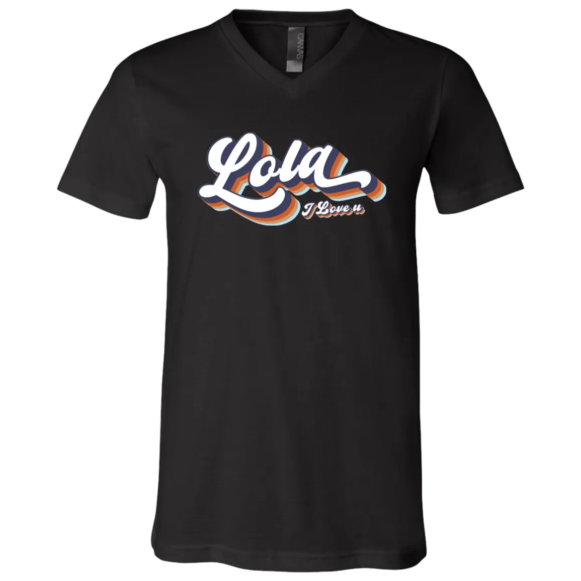 Lola I Love U Unisex Jersey V-Neck T-Shirt