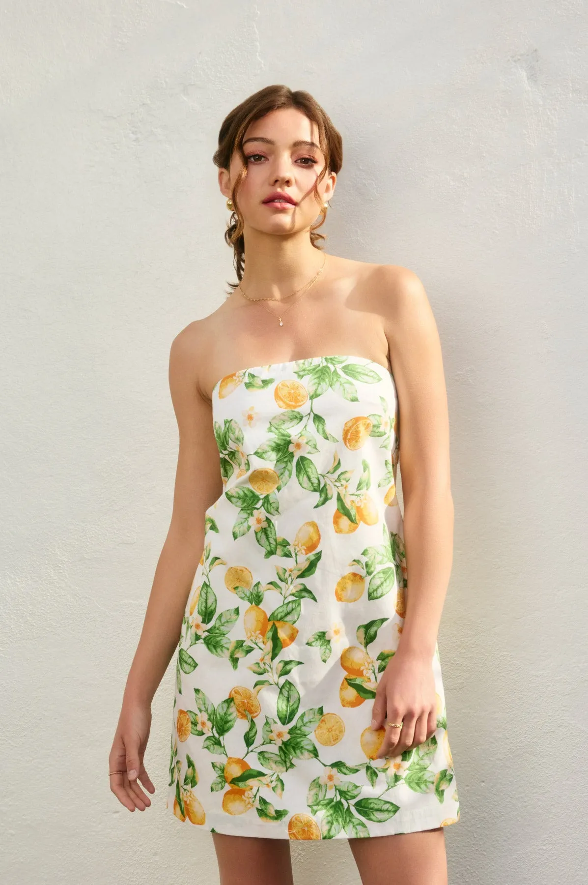 Lola Strapless Tie Back Mini Dress