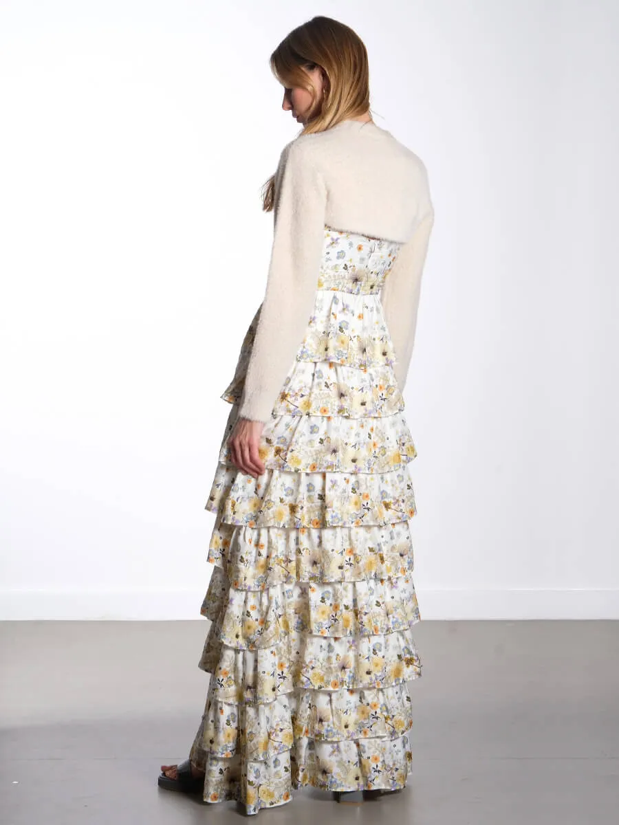Long Sleeve Bolero Sweater - Cream