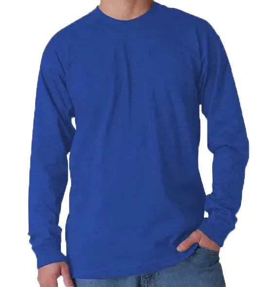Long Sleeve Heavyweight 100% Cotton T-Shirt - Made in USA