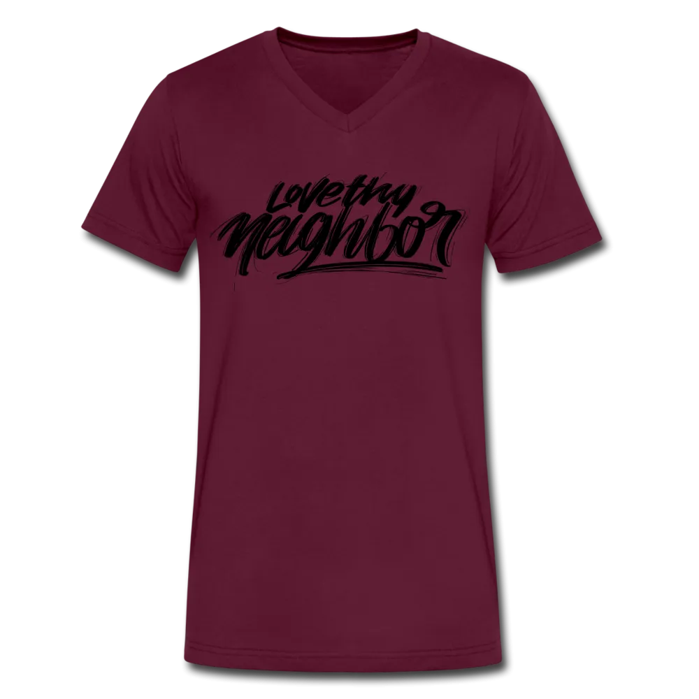 Love Thy Neighbor | Men's V-Neck T-Shirt | Agape Flashcards