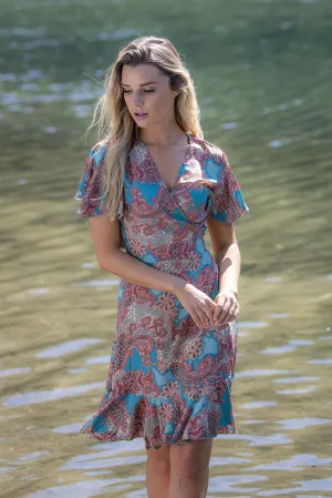 Mahala short wrap Dress - Blush