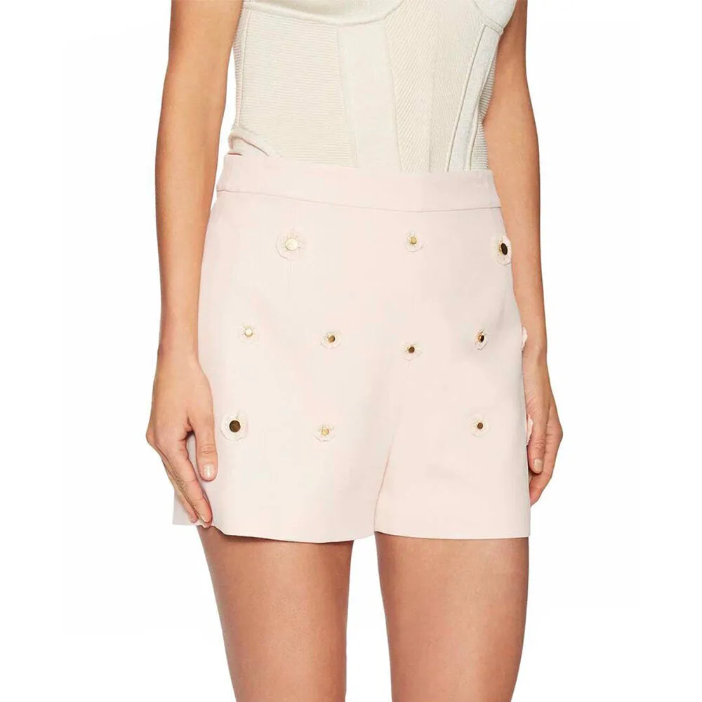 Malak Gold Snap Short - Pale Blush