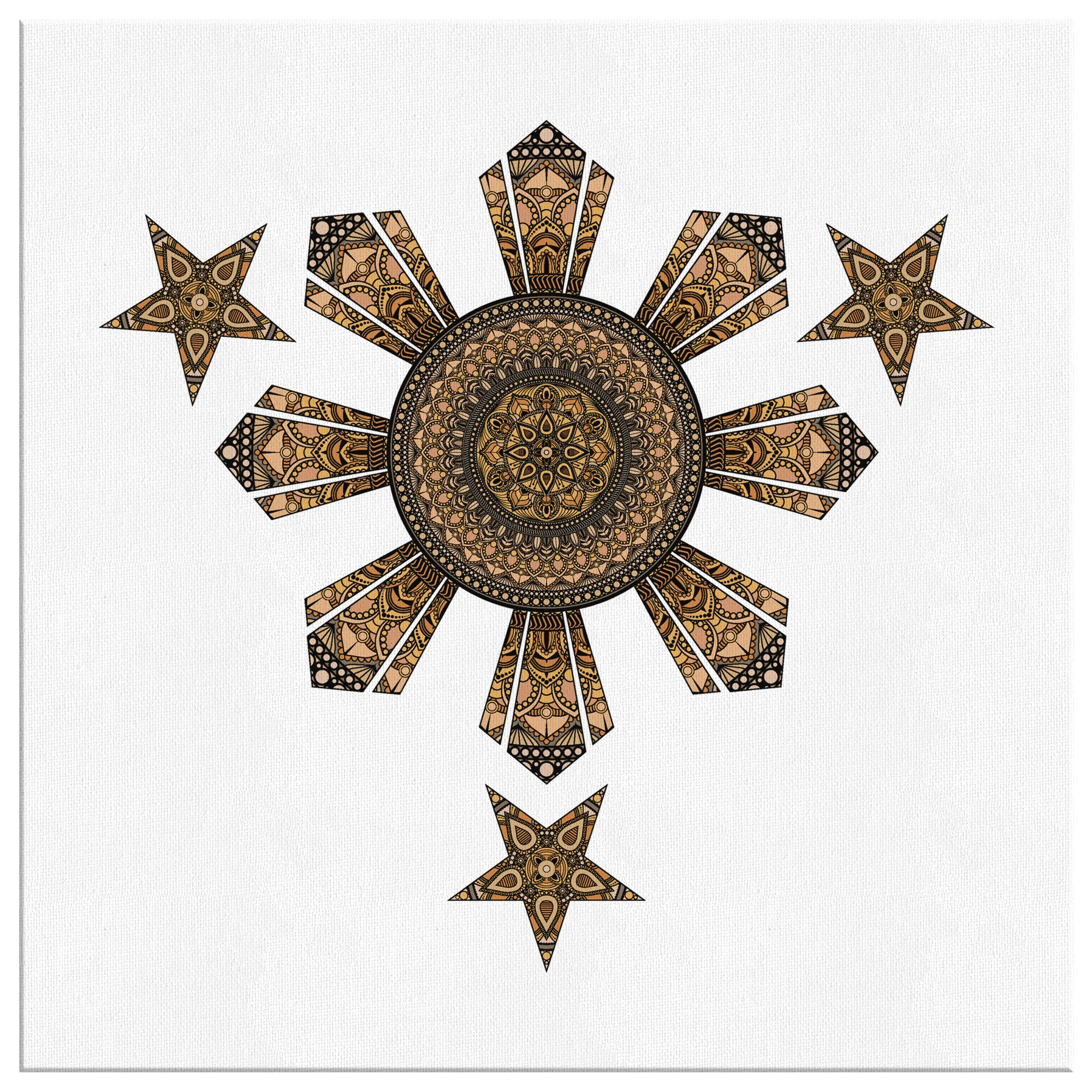 Mandala Filipino Square Gallery Canvas Wrap