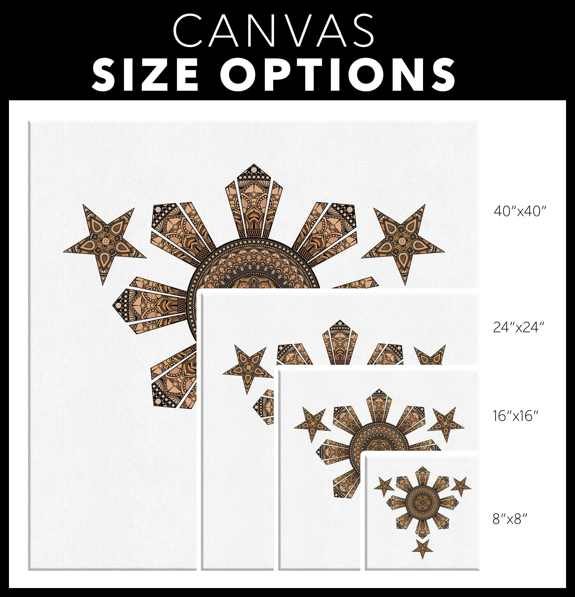 Mandala Filipino Square Gallery Canvas Wrap
