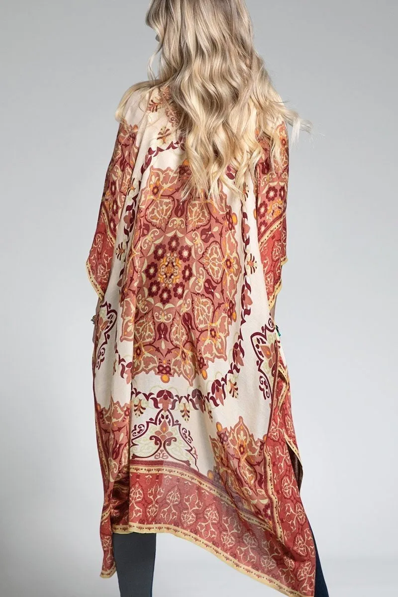Mandala Paisley Kimono Duster