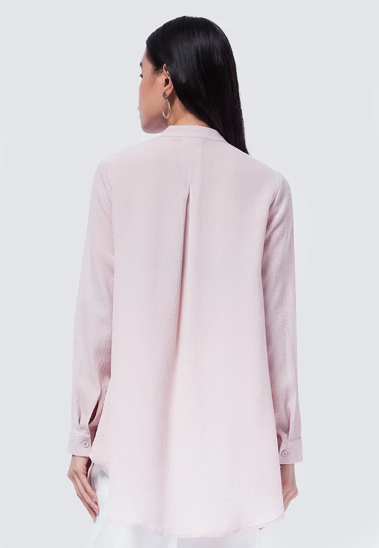 Mandarin Collar Long Sleeve Tunic