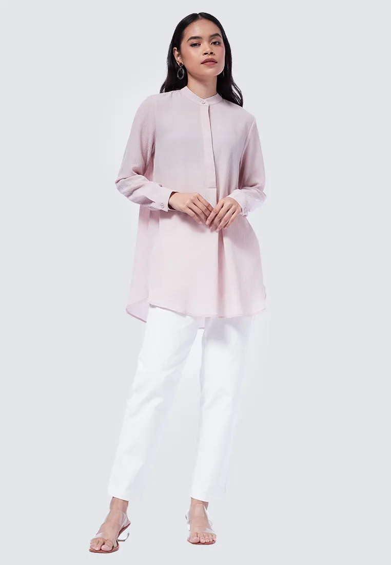 Mandarin Collar Long Sleeve Tunic