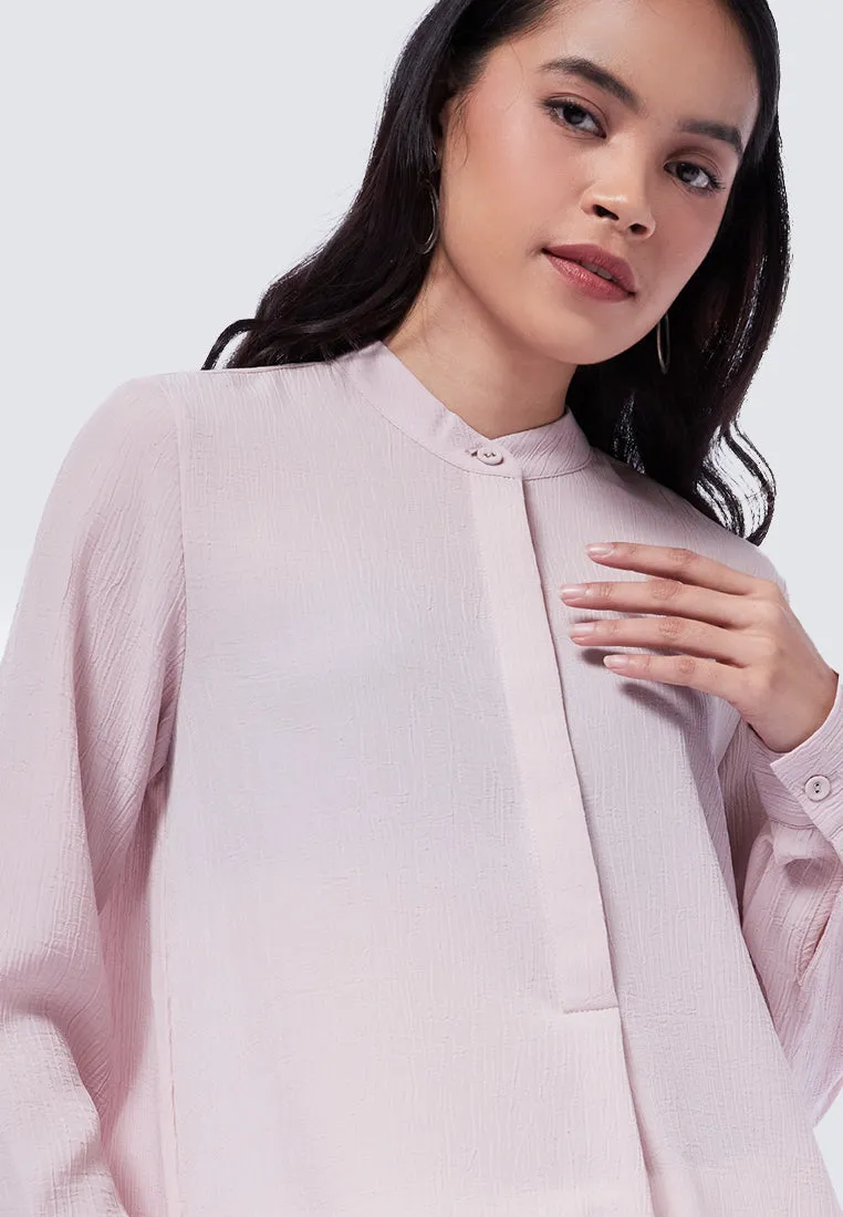 Mandarin Collar Long Sleeve Tunic