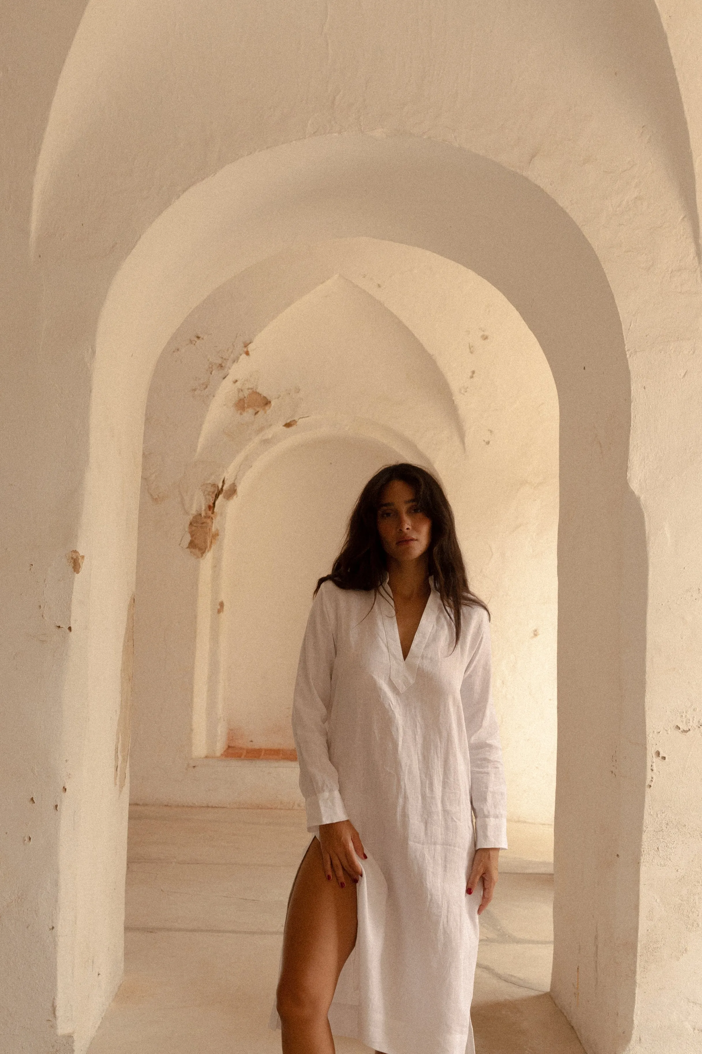 Mar Linen Tunic White