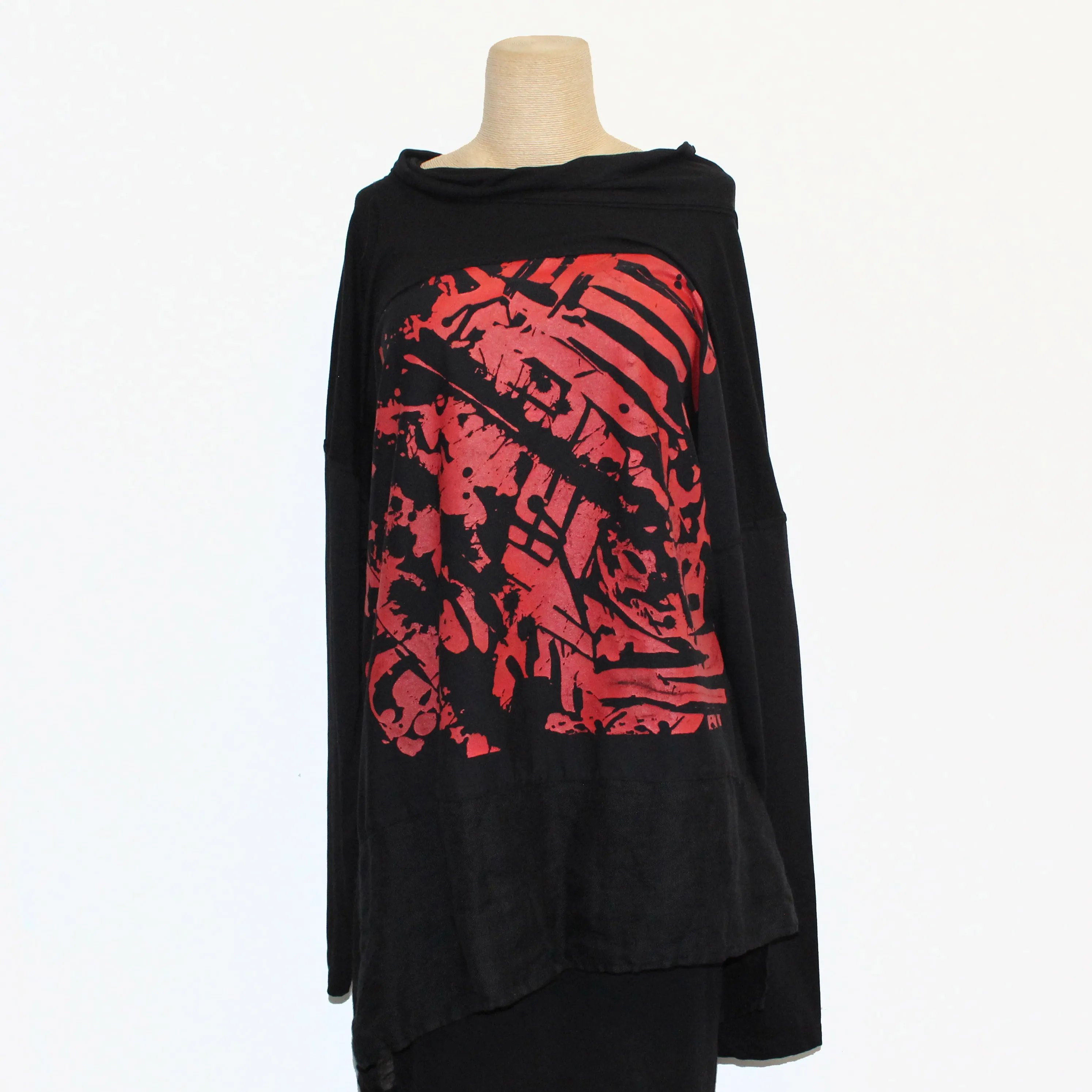 Mara Gibbucci Tunic, Black/Red L