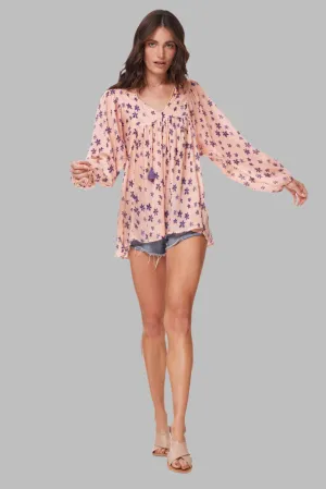 Marisa Printed Blouse Coral