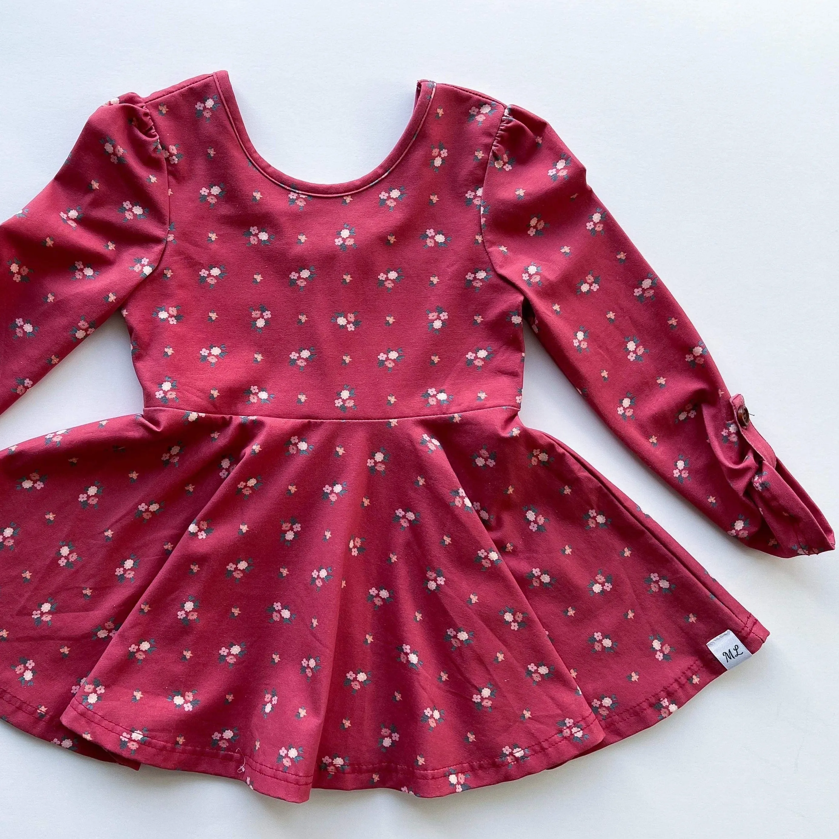 Maroon Floral Tunic/Hoodie size 4 and hoodie size 8