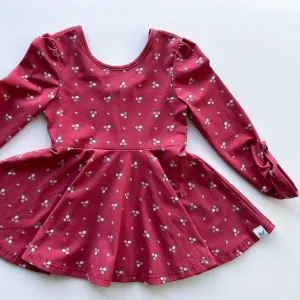 Maroon Floral Tunic/Hoodie size 4 and hoodie size 8