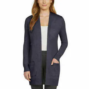 Matty M Women's Boyfriend Cardigan With Pockets Navy
