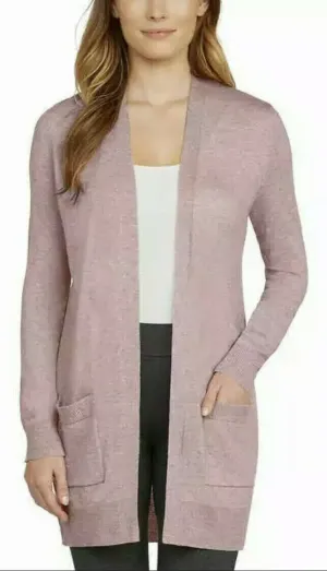 Matty M Women's Large Heather Mauve Casual Cardigan