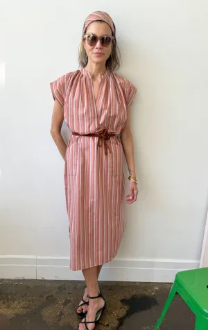 Mauve stripe Slim Dress-last one