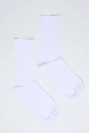 Men Cotton Socks  White