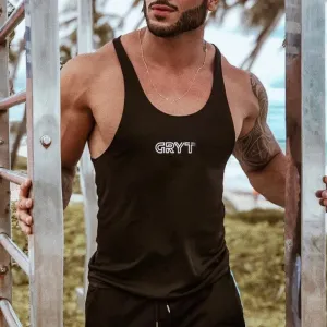 Men's Casual Fashion Printed Sleeveless T-shirt