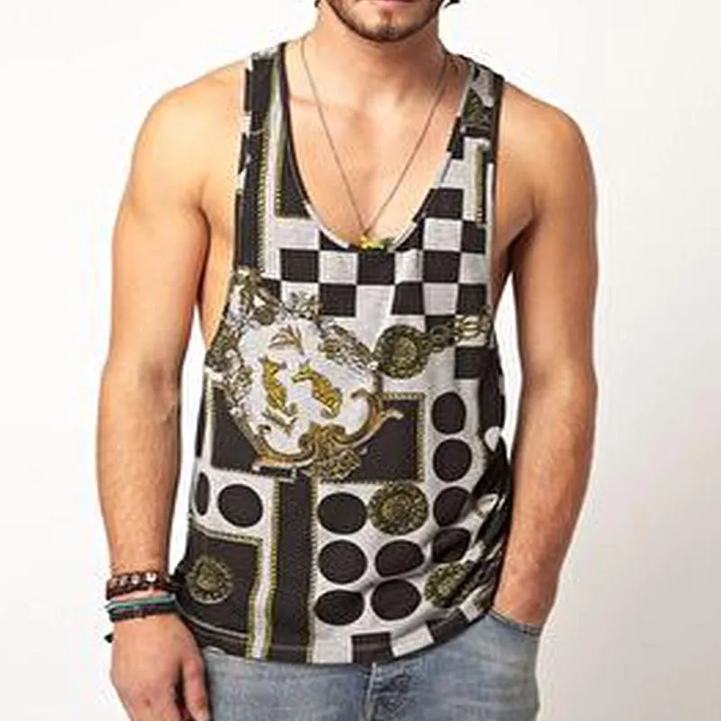 Men's Casual Sports Loose Sleeveless T-shirt