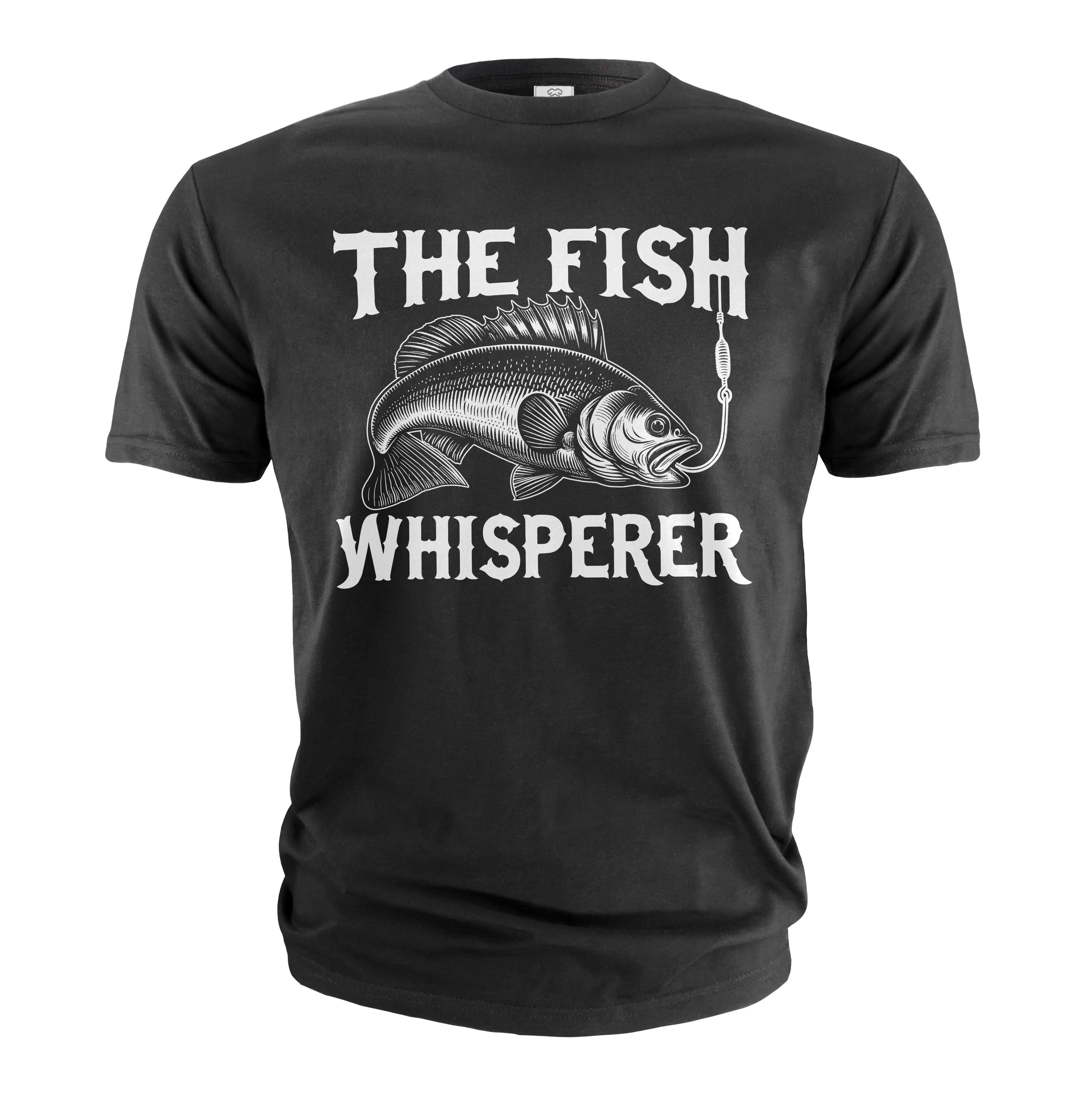 Men's Fishing T-shirt Funny Fishing whisperer Grandpa dad Husband Father's day outdoors tee