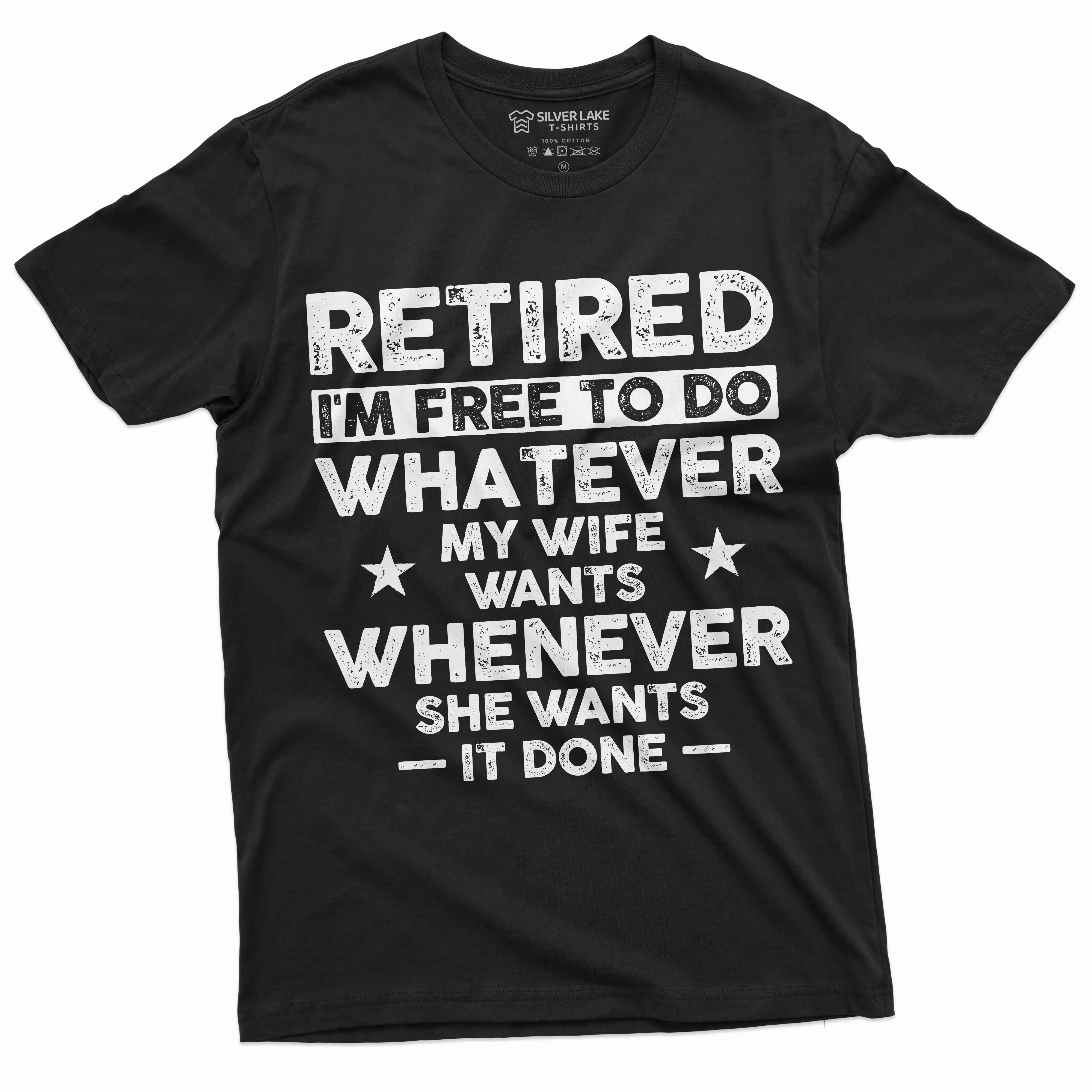 Men's funny retirement T-shirt Gift for husband retired hubby funny gift Christmas Birthday tee