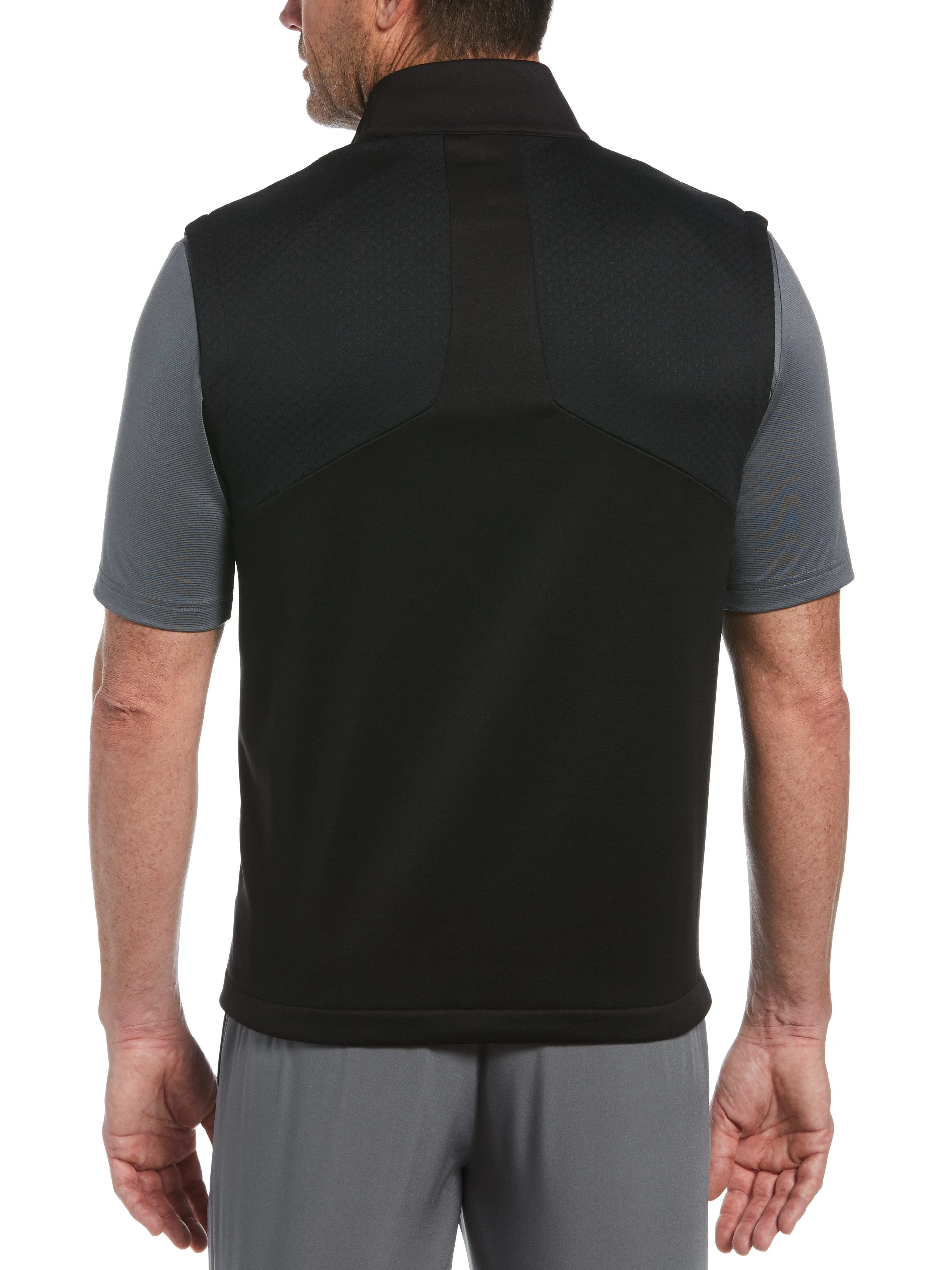 Mens High Gauge Fleece Zippered Vest