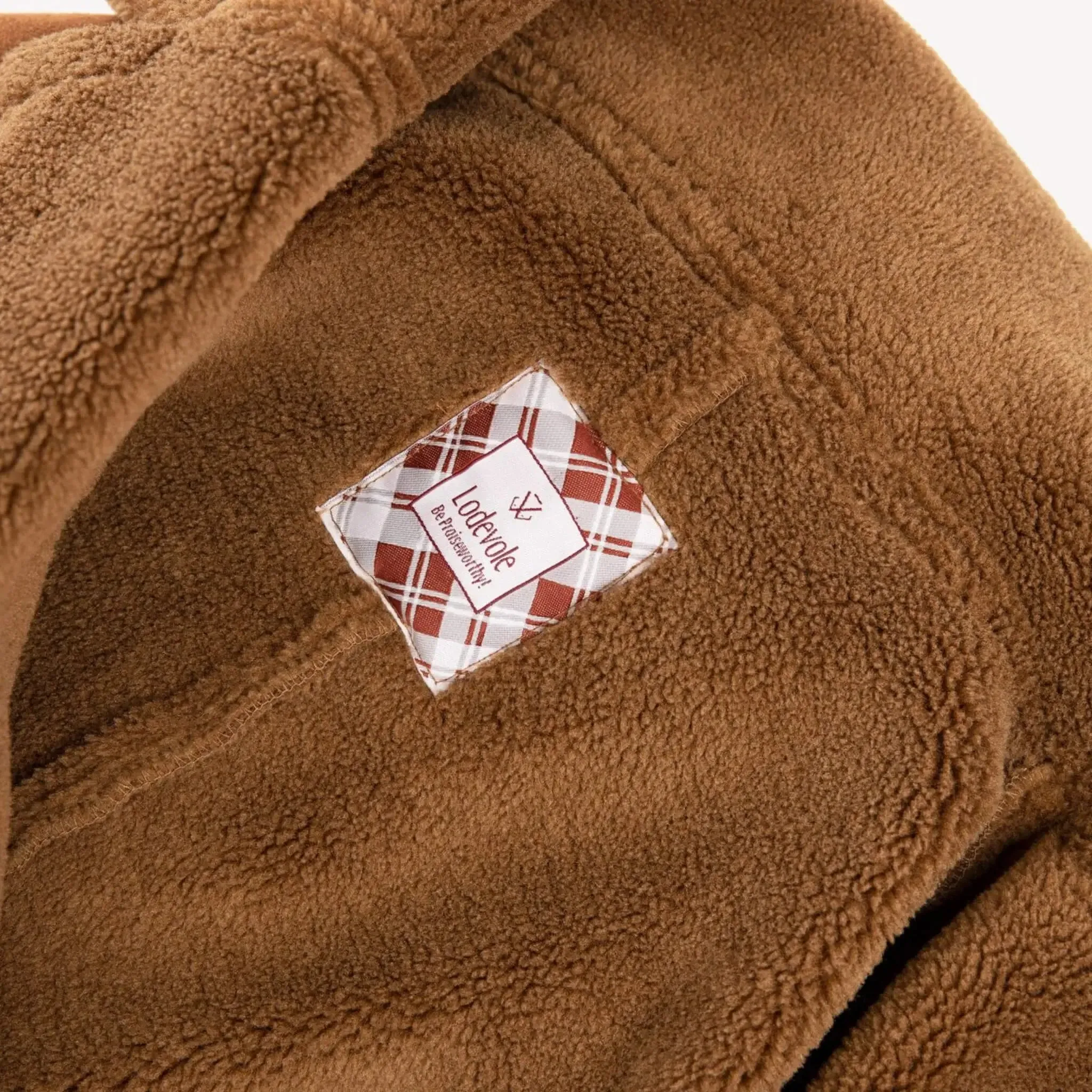 Men's Mink Collar Winter Coat Camel Brown