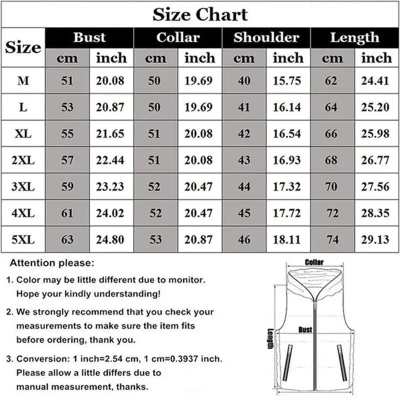 Men's Vest Jacket - Warm Sleeveless Jackets