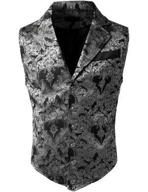 Mens Victorian Suit Vest Steampunk Gothic Waistcoat