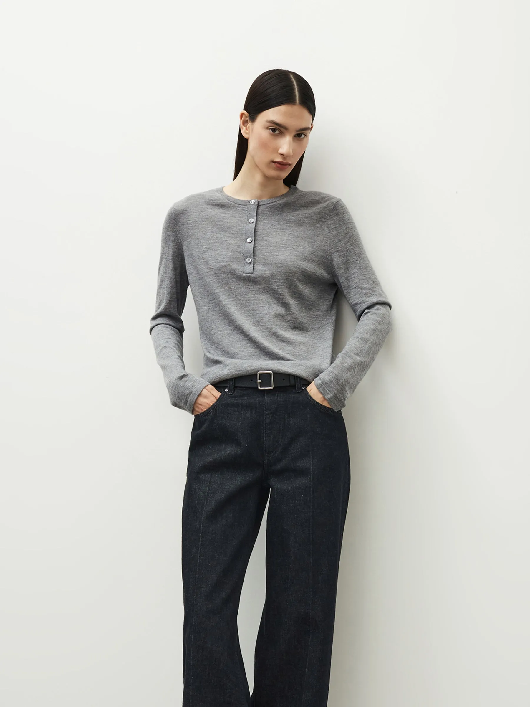 Merino henley jumper