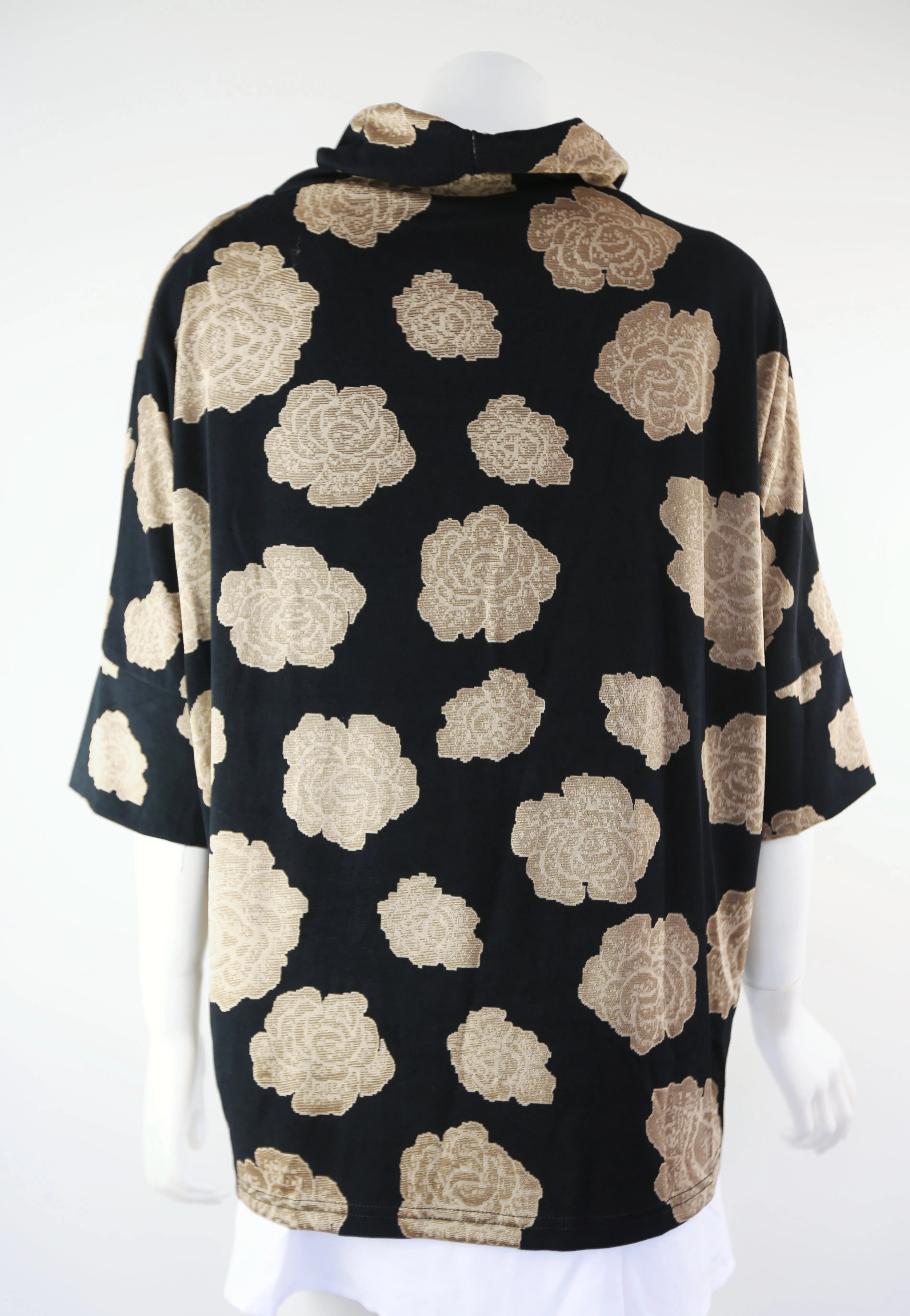 Merric Print Turtle Collar Blouse
