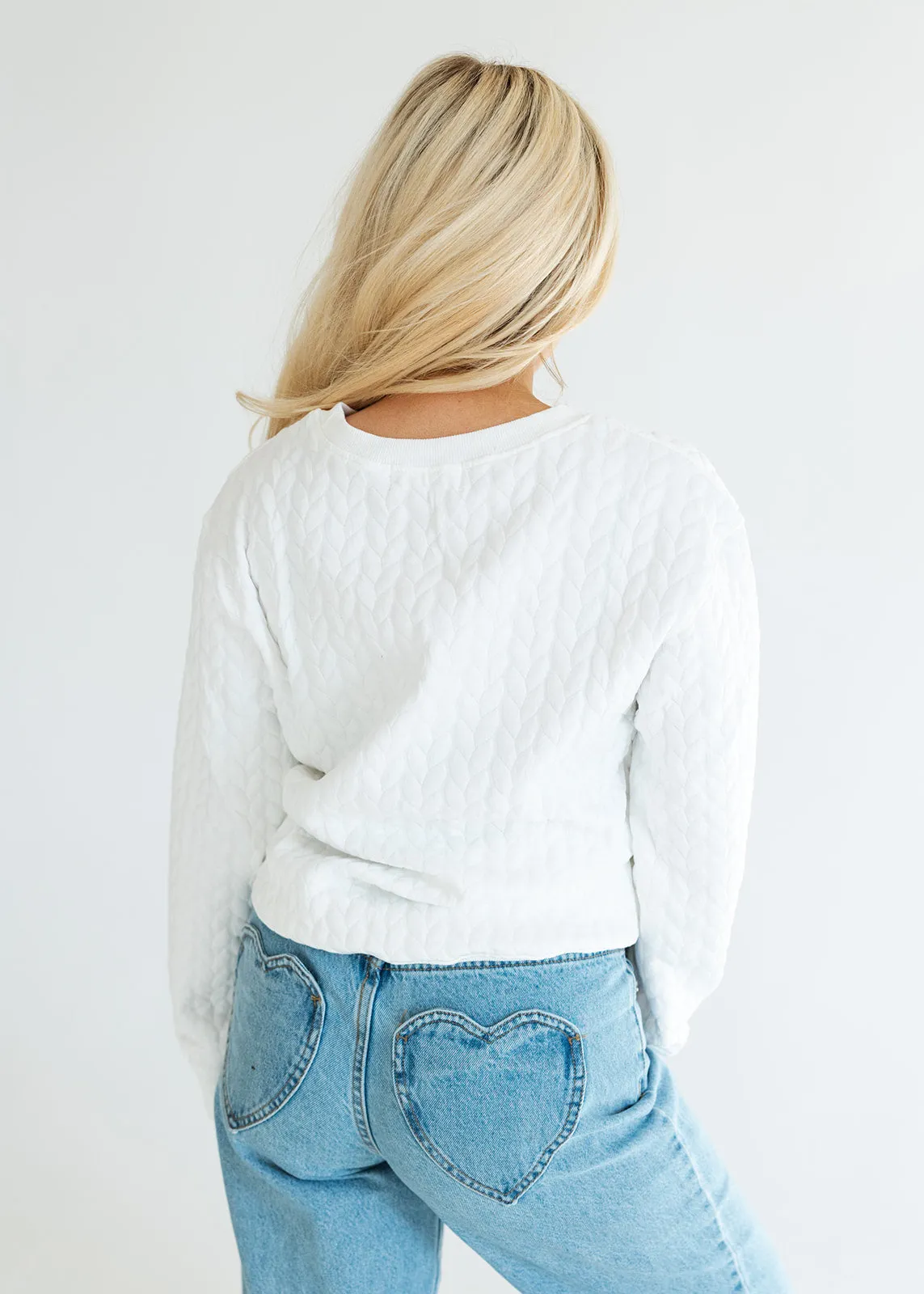 Merry & Bright Quilted White Top