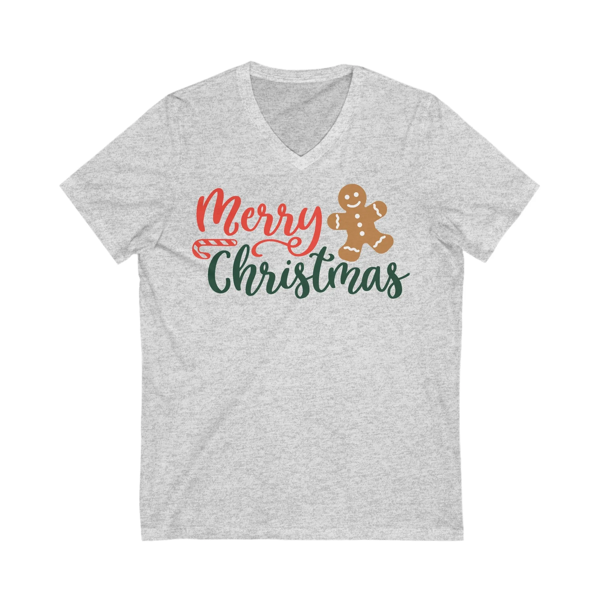 Merry - Unisex Jersey Short Sleeve V-Neck T-Shirts - Christmas