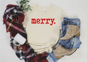 Merry Vintage Christmas Shirt | Unisex Crew