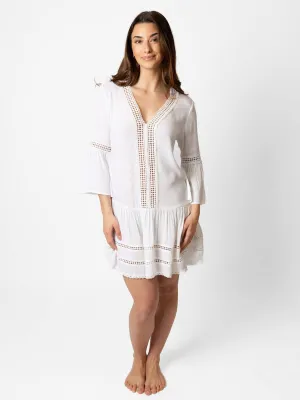 Miami Luxe Drop Waist Tunic In White