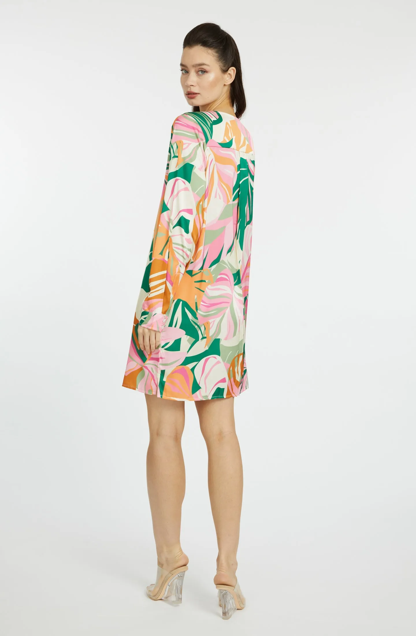 Miami Vibes short tunic with long Sleeve