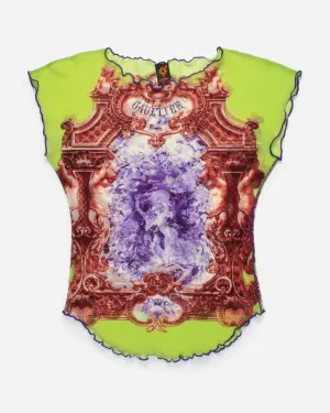 Mirror Short Sleeve Mesh Top