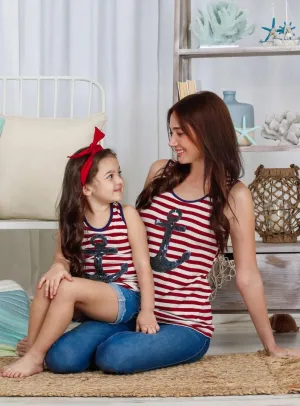 Mommy and Me You're My Anchor Sequin Top