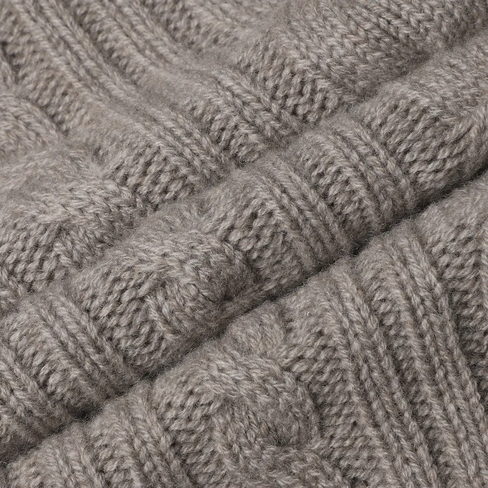 Monday Flow Side open knit vest - Beige